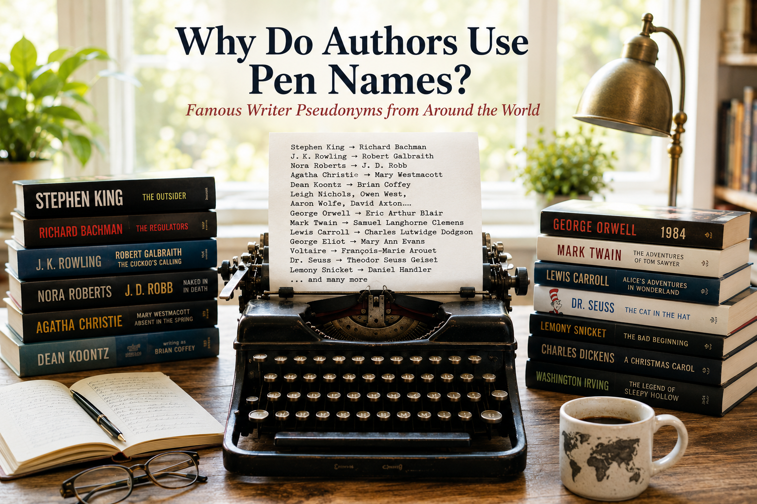 Why Do Authors Use Pen Names? The Stories Behind Famous Writer Pseudonyms